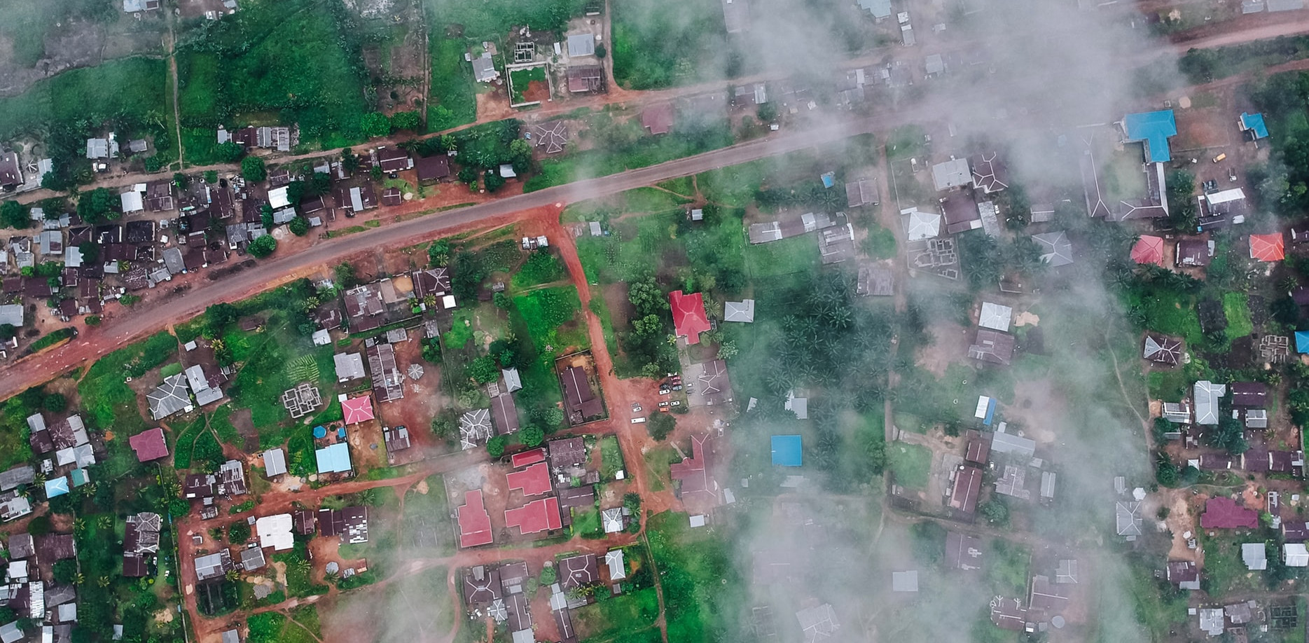 Aerial image of Bo, Sierra Leone