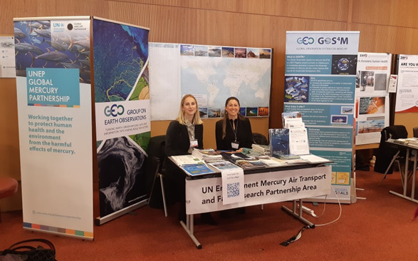 Mercury Air Transport and Fate Research Partnership Area booth at COP3.