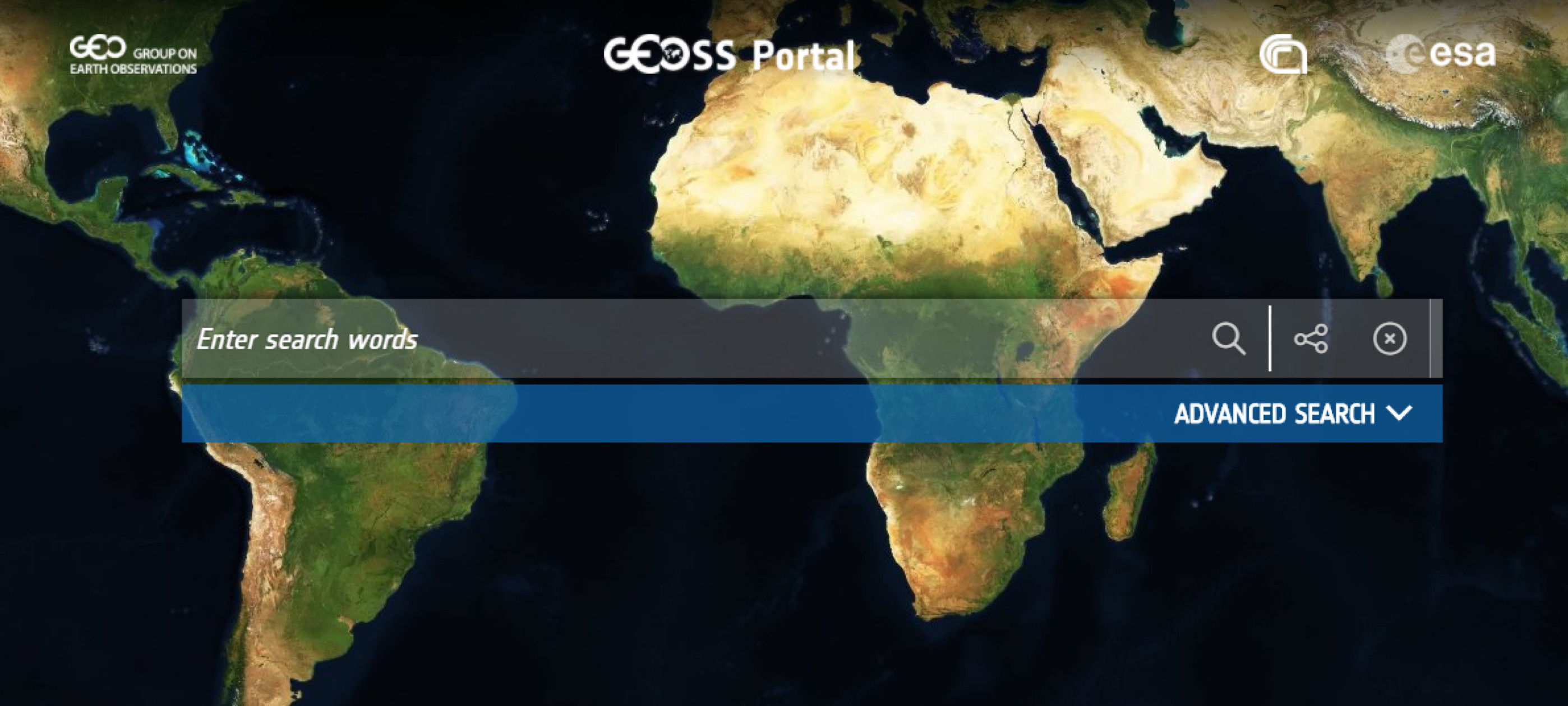 Visit the enhanced GEOSS Portal to access EO data