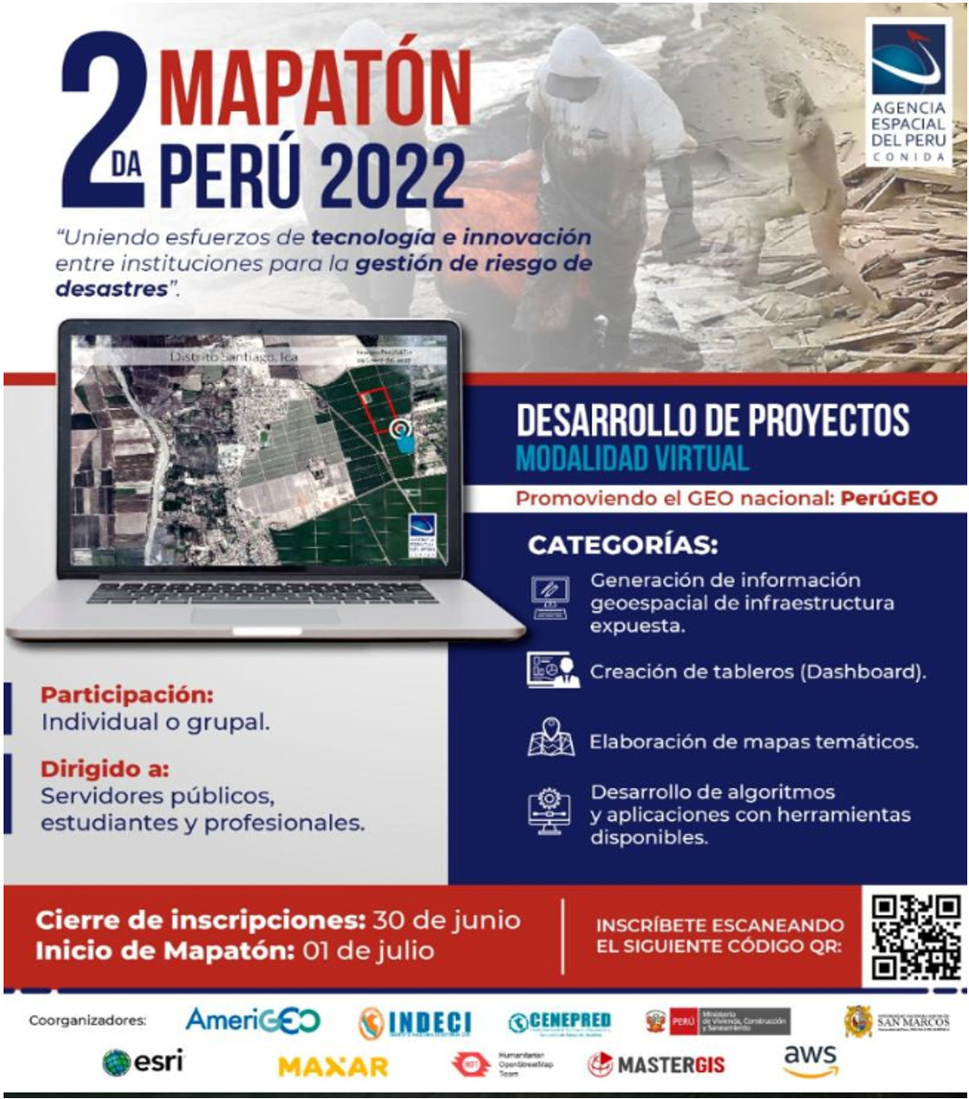 Flyer of the 2nd Mapatón Peru 2022